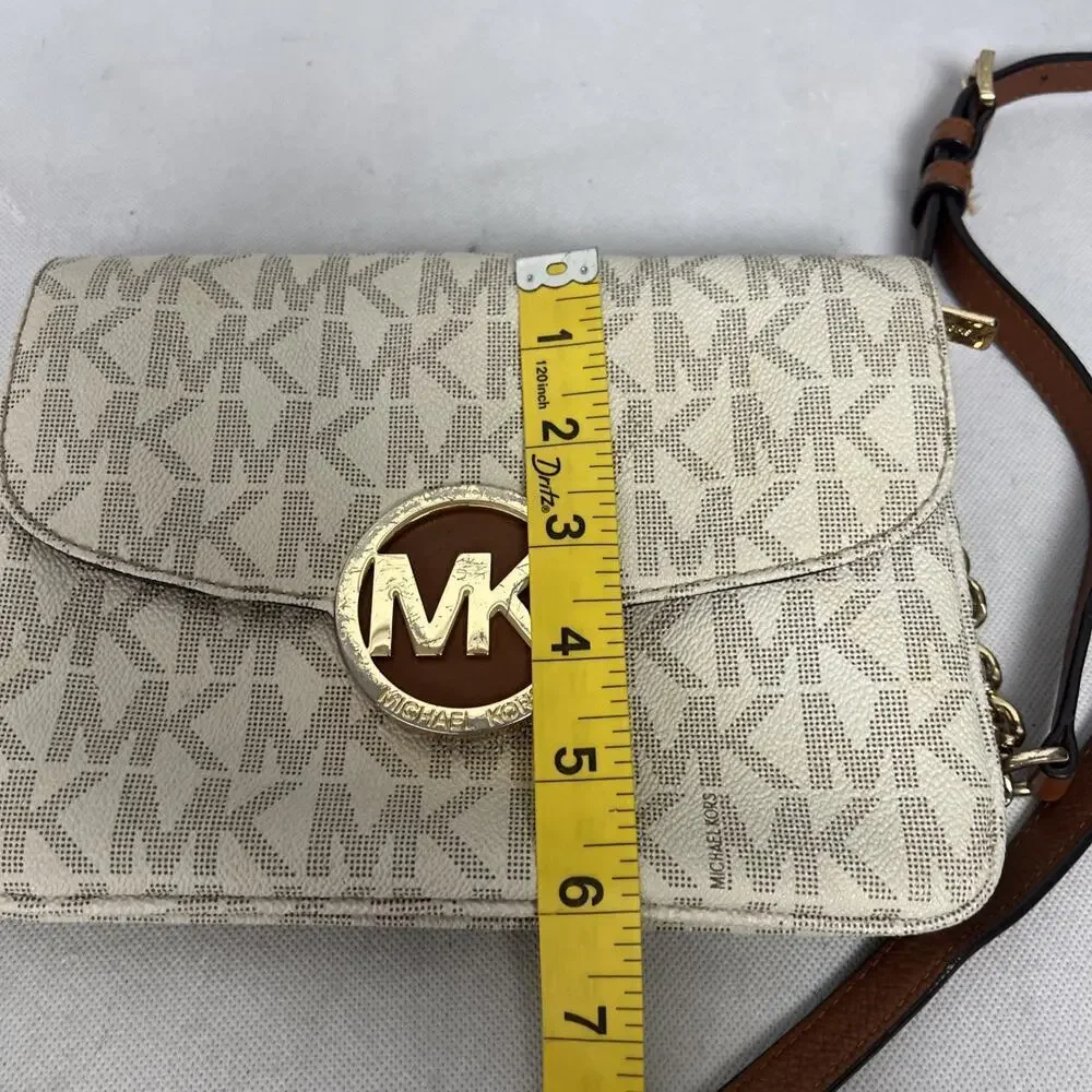 Michael Kors Fulton Cream Logo Crossbody Bag